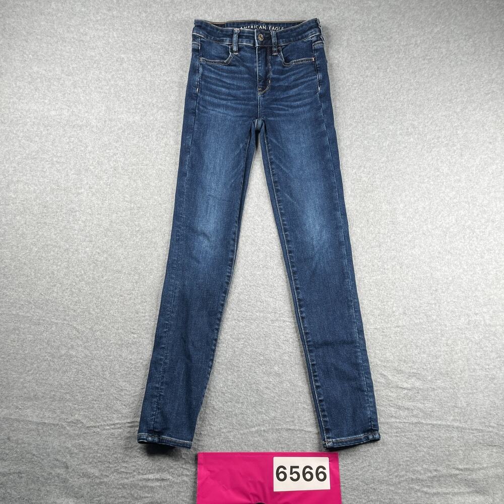 American Eagle Next Level Stretch Casual High Rise Jegging Dark Wash 000